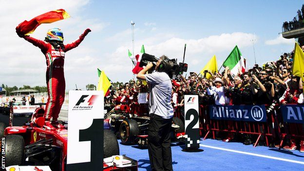 Alonso wins the 2013 Spanish GP