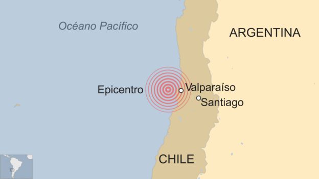 Ubicación del epicentro.