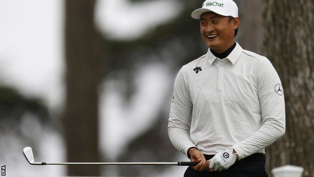 Li Haotong playing at the 2020 US PGA Championship
