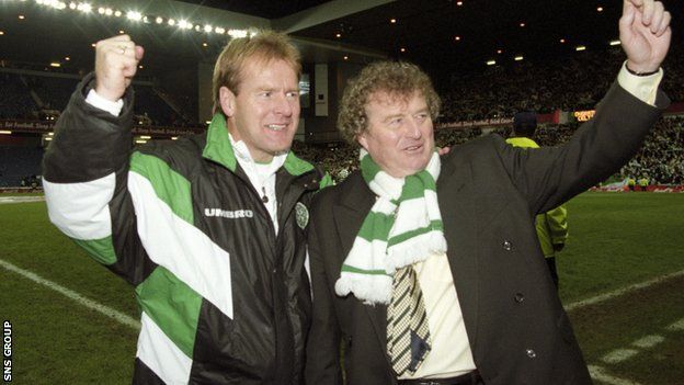 Wim Jansen (right) was assisted by Murdo MacLeod during his one season at Celtic