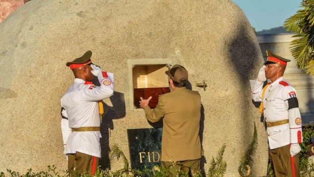 La tumba de Fidel.