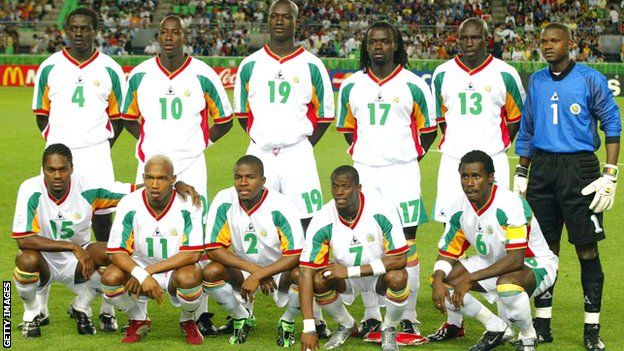 Senegal's side to face Turkey in the quarter-finals of the 2002 World Cup
