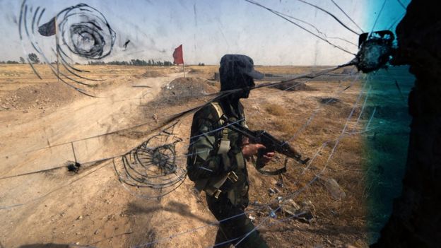 2014 yılında Tazehurmatu yakınlarındaki çatışmalarda yer alan bir Türkmen savaşçı.