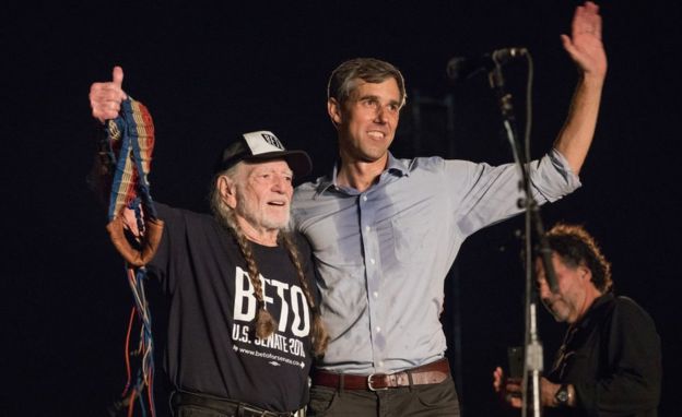 Mr O'Rourke held a campaign concert with famed country musician Willie Nelson