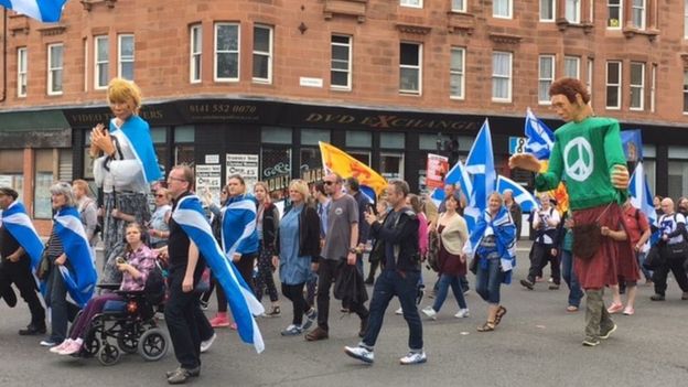indy march in Glasgow