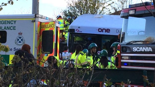 Helper describes 'horrific' bus crash which saw 29 taken to hospital ...