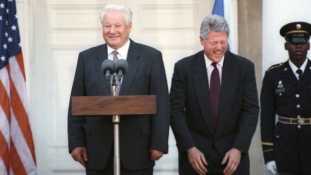 Bill Clinton na Boris Yeltsin