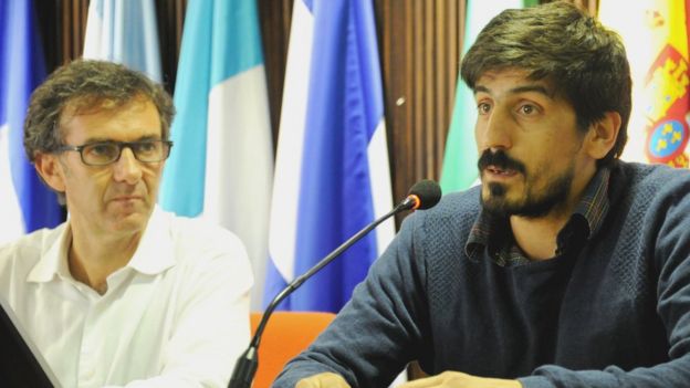 Juan José Calvo y Pablo Álvarez en conferencia de prensa.