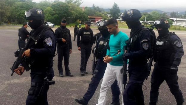 Un sospechoso de narcotráfico en Honduras.