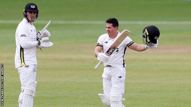 Graeme van Buuren's century steered Gloucestershire to a comfortable position on the final day in Cardiff