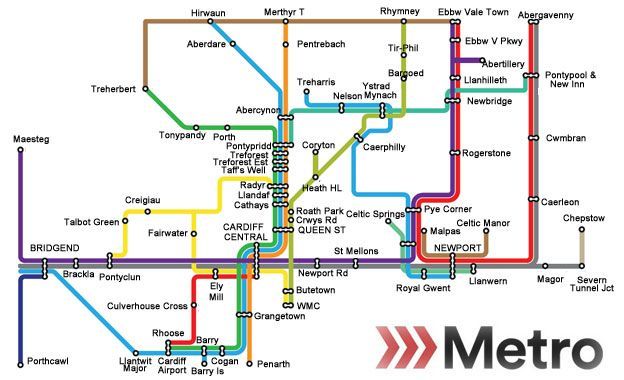 South Wales Metro Map Brexit May Change South Wales Metro Plans, Jones Warns - Bbc News