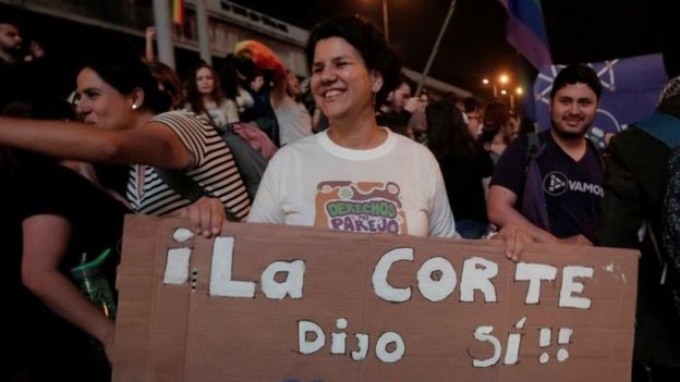 Celebración en una concentración en San José, Costa Rica.