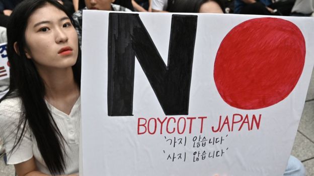 A South Korea protestor