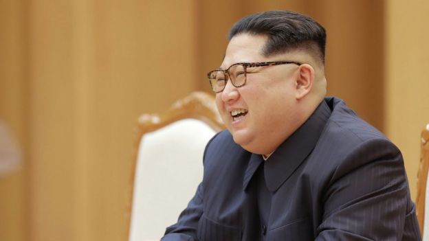 Kim Jong-un en Pyongyang, 16 abril