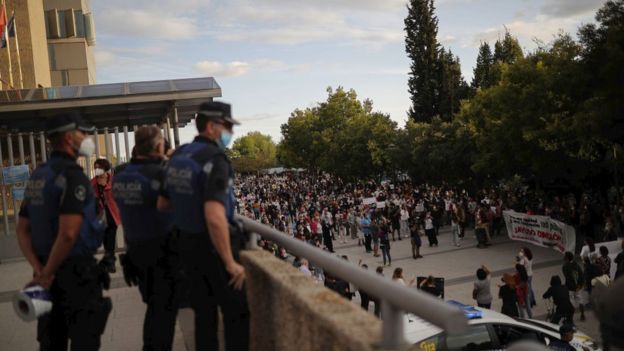 Protestas en Madrid, 20 de septiembre