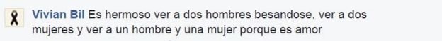 Un comentario en Facebook
