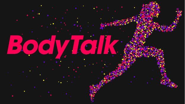 Body Talk logo with text and graphic of a woman running