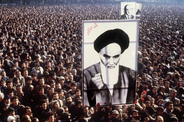 Iranians protest against the Shah in 1979
