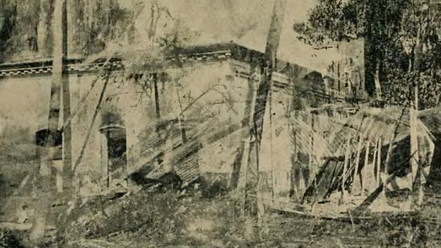 রাজেন্দ্রলাল চৌধুরীর বিধ্বস্ত বাড়ি।