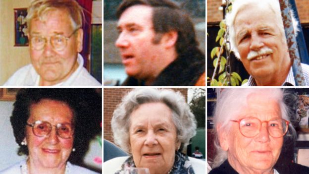 (Clockwise from top left) Robert Wilson, Geoffrey Packman, Arthur (Brian) Cunningham, Sheila Gregory, Gladys Richards and Elsie Devine