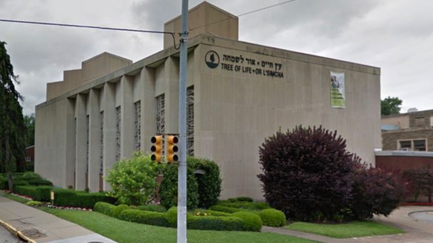 La sinagoga Árbol de la Vida, en Pittsburgh, Pensilvania.