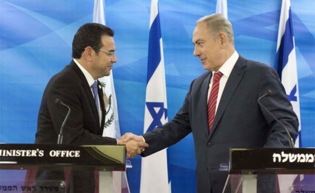 Morales y Netanyahu en una conferencia de prensa en 2016.