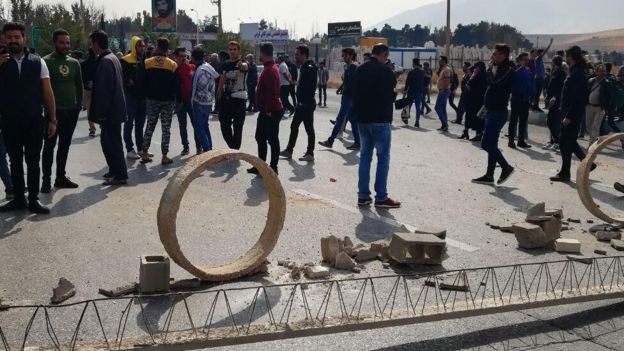 Demonstrators in Shiraz, Iran, 16 November 2019