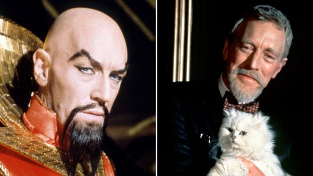 Max von Sydow as Ming the Merciless in Flash Gordon and Ernst Blofeld in Never Say Never Again