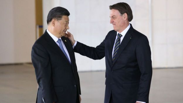 2019年11月巴西总统和中国领导人