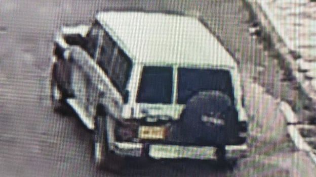 Camioneta utilizada en el atentado en Bogotá