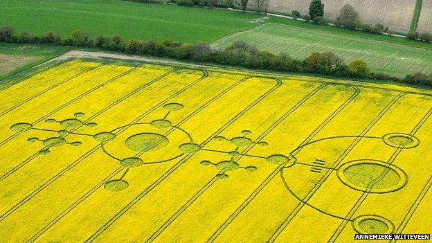 Display marks 25 years of crop circles study - BBC News Famous Crop Circle