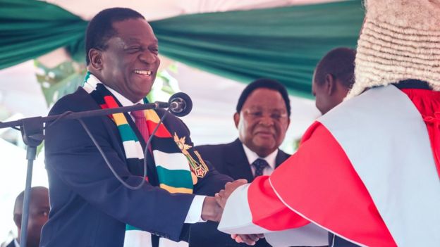 Mnangagwa is sworn in