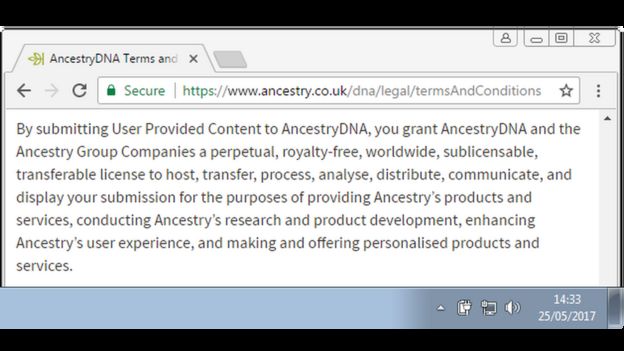 Ancestry DNA clause