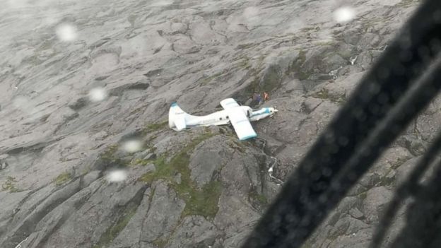 the crashed plane