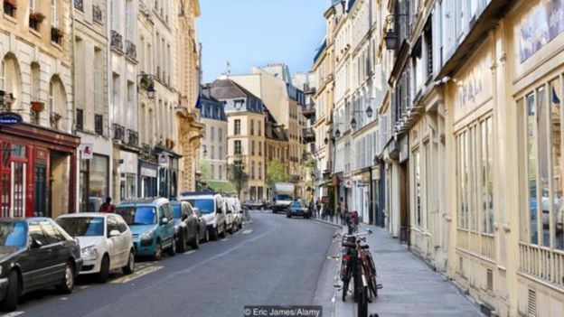 Rua no distrito de Marais