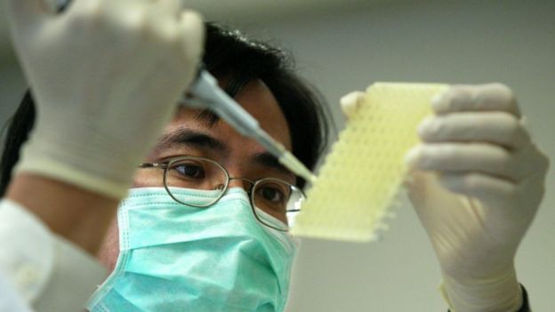 Un científico realiza una prueba de ADN para detectar un coronavirus.