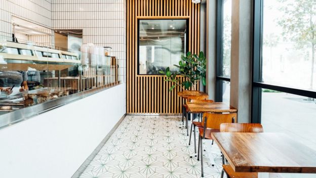 Interior of a Sweetgreen branch