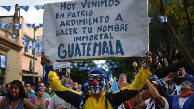 Protestas en Guatemala.