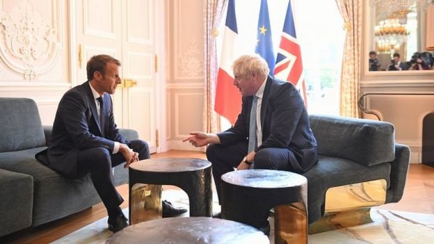 Emmanuel Macron and Boris Johnson