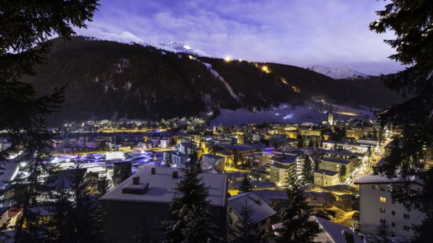 Vista de Davos, Suiza