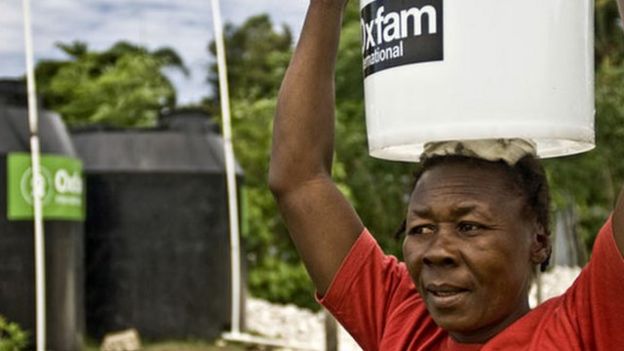 Haitiana beneficiaria de un proyecto de Oxfam en el país.