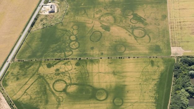 Eynsham field aerial view