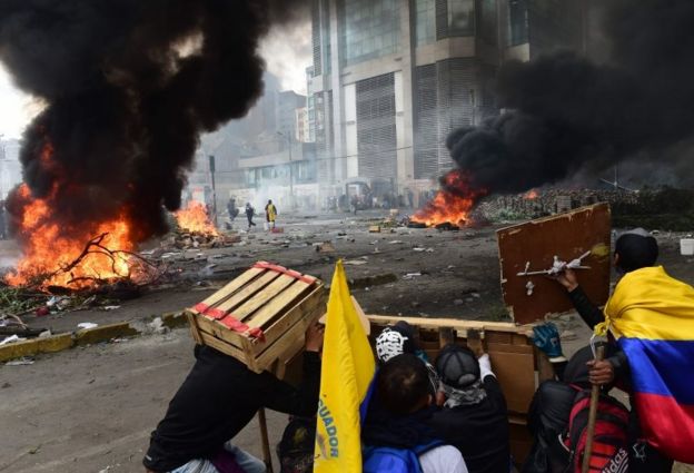 Protestas en Ecuador