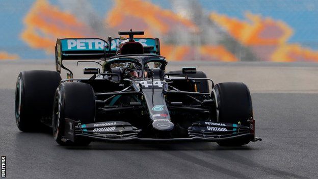 Lewis Hamilton drives at the Turkish Grand Prix