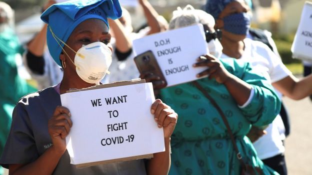 Personal sanitario en Sudáfrica demanda más medios