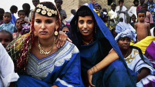 Young Tuareg women at a wedding party, Timbuktu, Mali