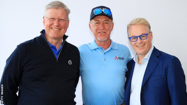 The R&A's Martin Slumbers (left) now needs key stakeholders such as the European Tour's Keith Pelley (right) to buy into the project