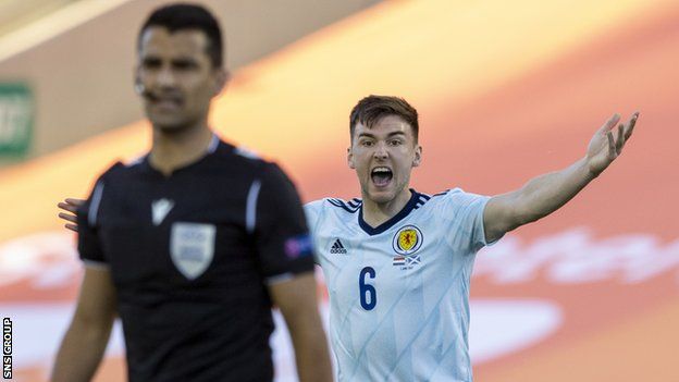 Scotland's left centre-back surged up and down the pitch like a winger, and was a regular threat
