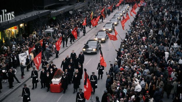Olof Palmes funeral.
