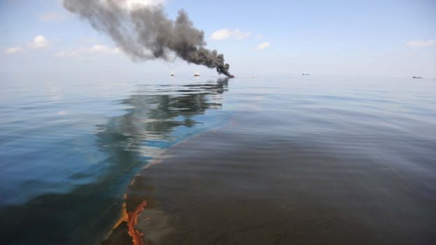 Un derrame petrolero en el Golfo de México